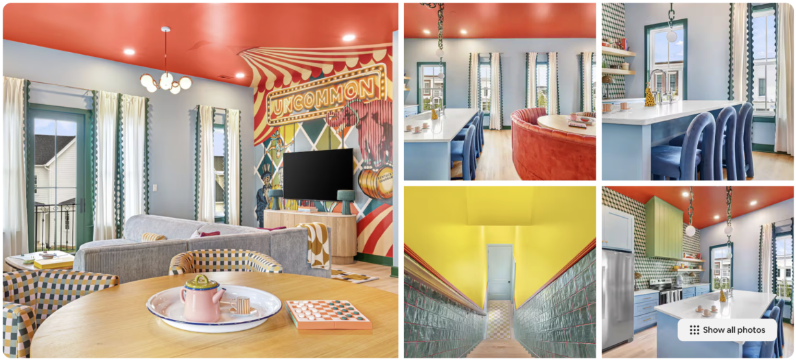 picture of an Airbnb listing in Prospect, KY that is designed after a circus