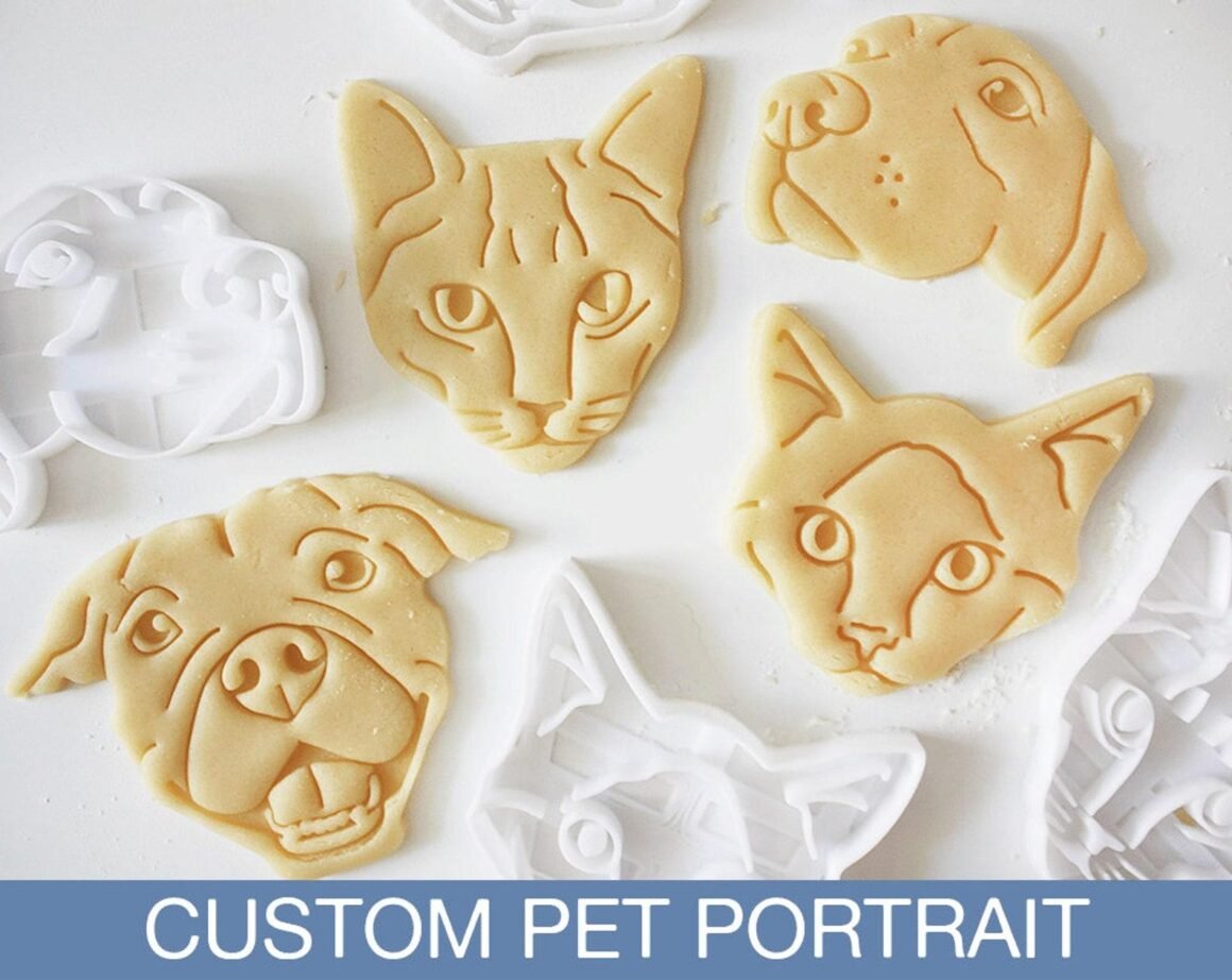 Custom Pet Portrait Cookie Cutter by Bakers Street Cutters