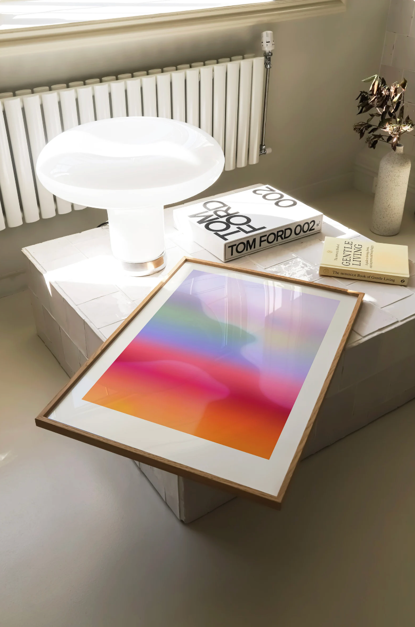 Abstract Gradient Print Funky Wall Art