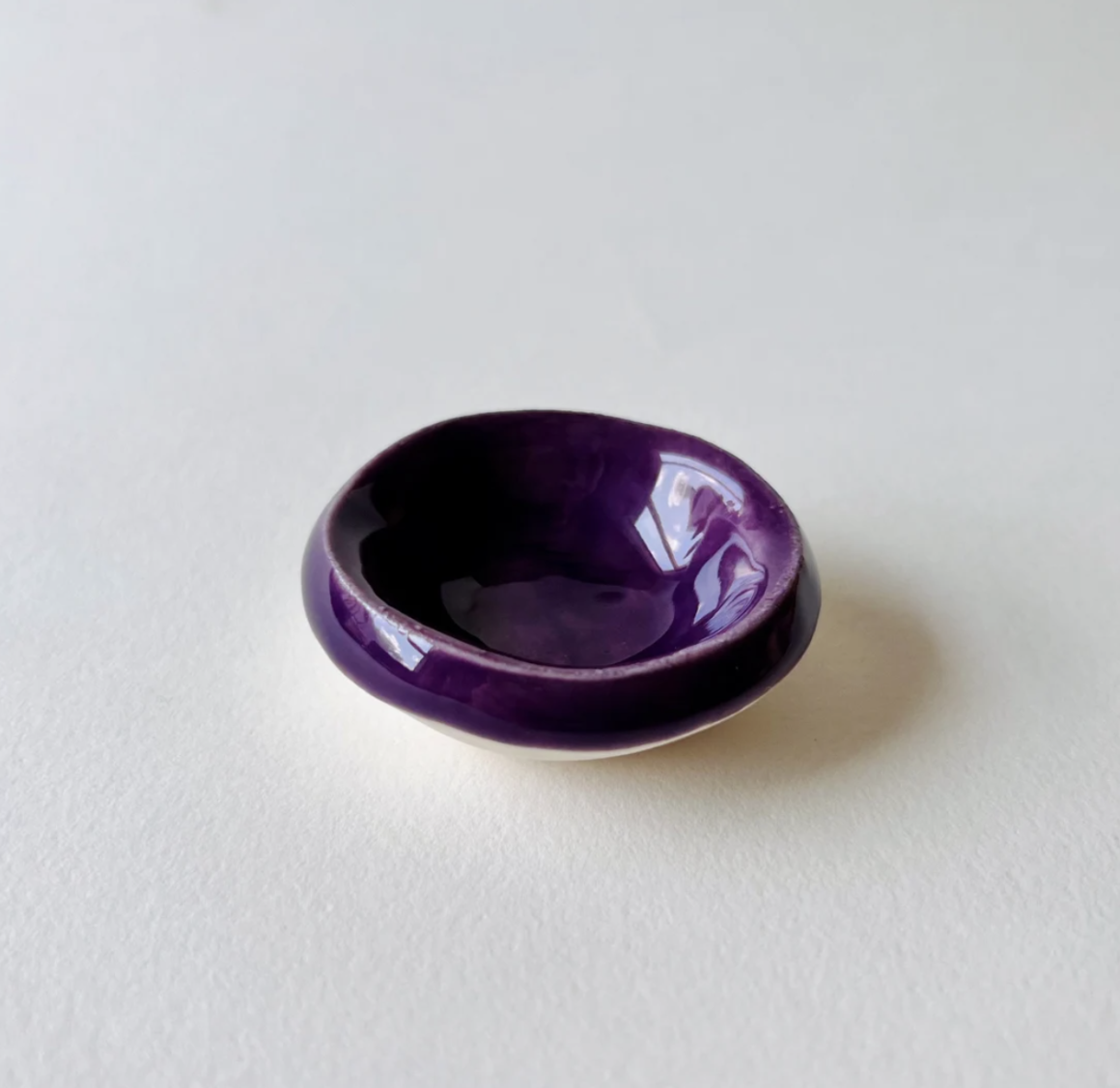 Moon Moon Ceramics tiny ring dish in mulberry
