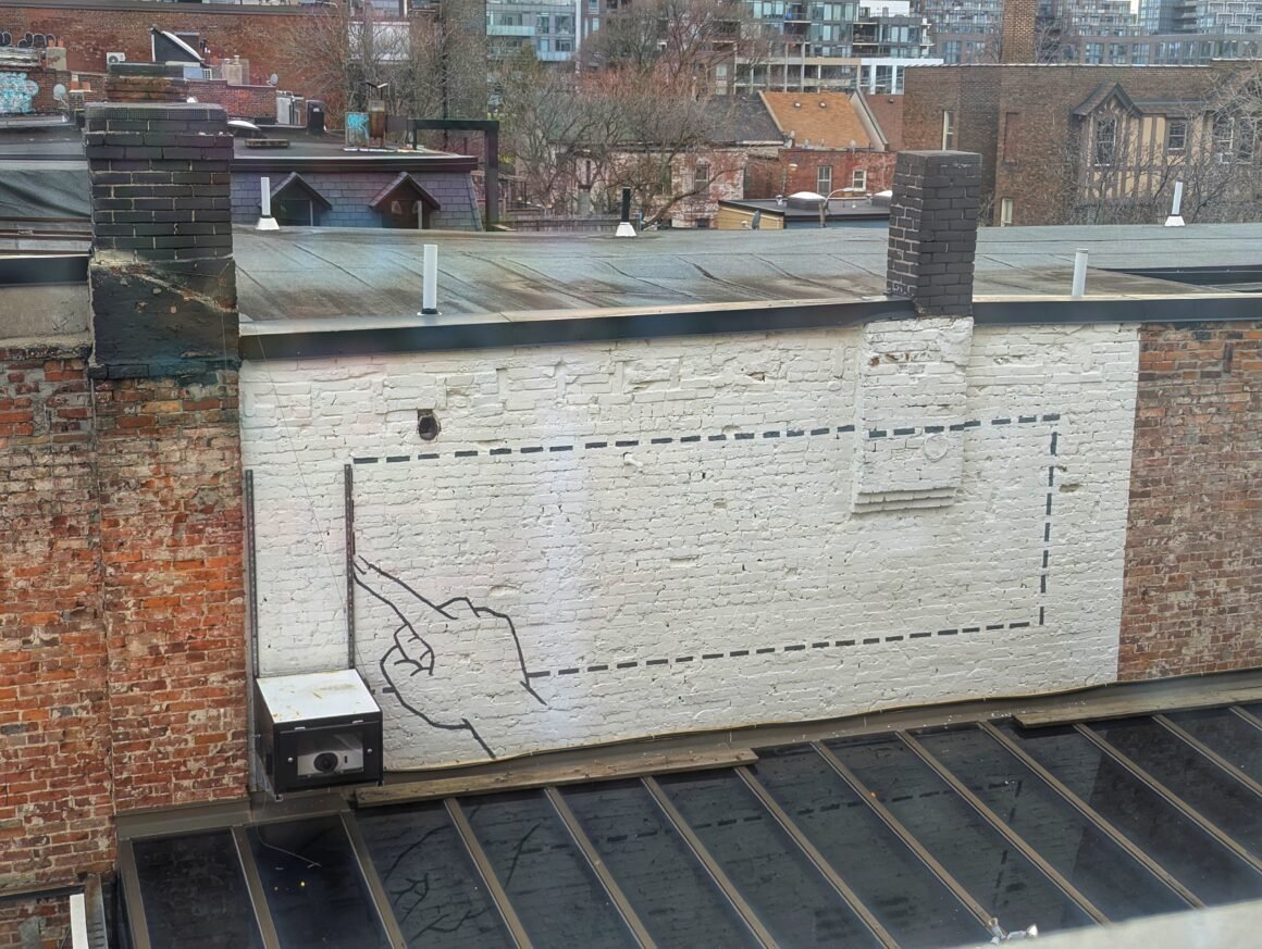 mural by unknown seen from my hotel window at The Drake Hotel