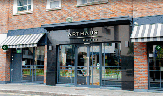 entrance to the Arthaus Hotel in Dublin, Ireland