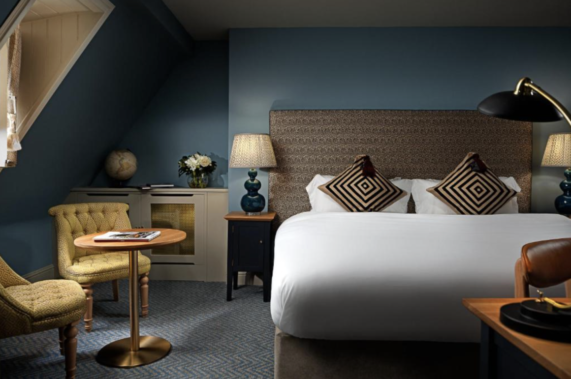 deluxe king room at The Schoolhouse Hotel in Dublin, Ireland